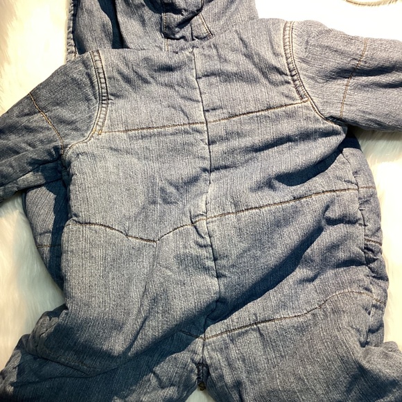 Denim Winter Snowsuit Baby Boy Pram Suit Size 24 months - Picture 9 of 11